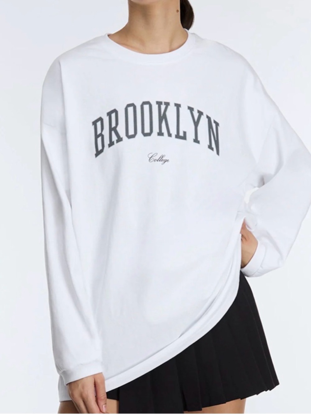OAK AND FORT OVERSIZED BROOKLYN NEW YORK LONG SLEEVE SIZE XS/S